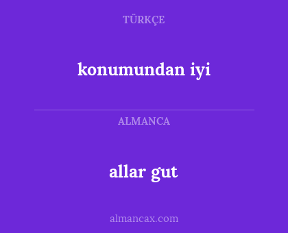 allar gut - konumundan iyi