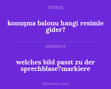 welches bild passt zu der sprechblase?markiere - konuşma balonu hangi resimle gider?