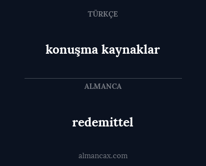 redemittel - konuşma kaynaklar