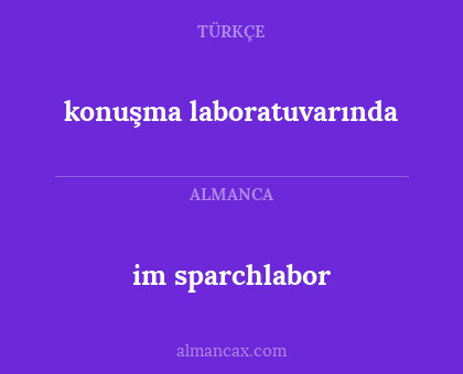 im sparchlabor - konuşma laboratuvarında