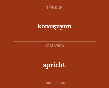 konuşuyon - spricht
