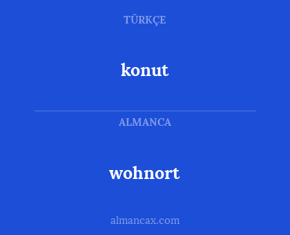 konut - wohnort