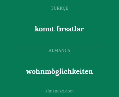 wohnmöglichkeiten - konut fırsatlar