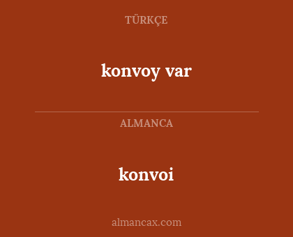 konvoi - konvoy var