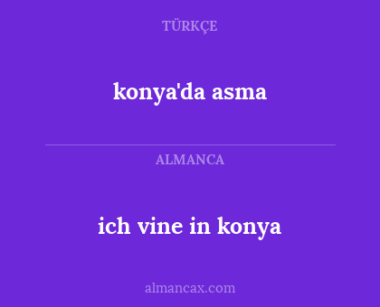 ich vine in konya - konya'da asma