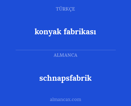 konyak fabrikası - schnapsfabrik