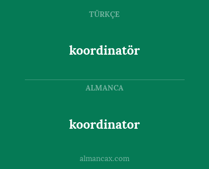koordinatör - koordinator