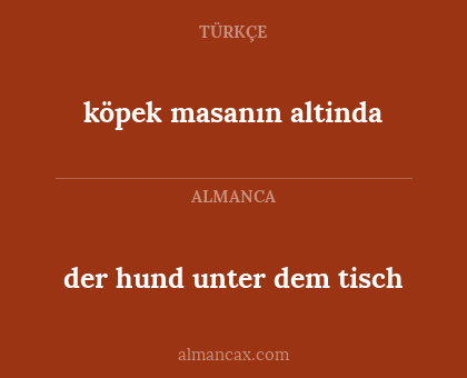 köpek masanın altinda - der hund unter dem tisch