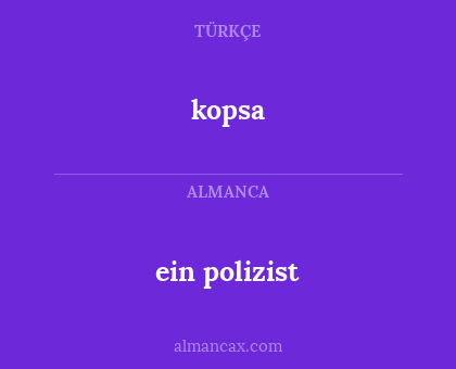 kopsa - ein polizist