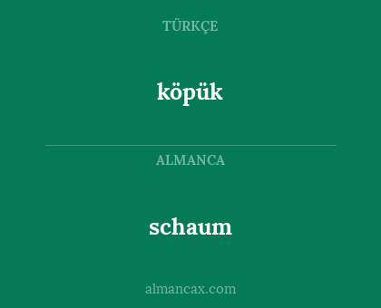 schaum - köpük