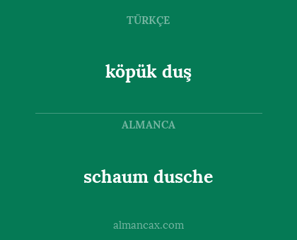 köpük duş - schaum dusche