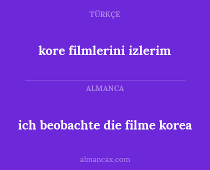 ich beobachte die filme korea - kore filmlerini izlerim