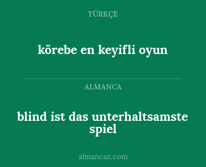 körebe en keyifli oyun - blind ist das unterhaltsamste spiel