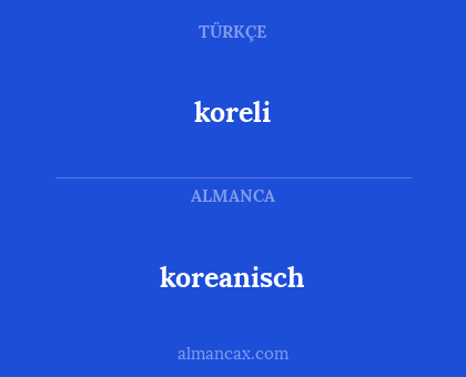 koreli - koreanisch