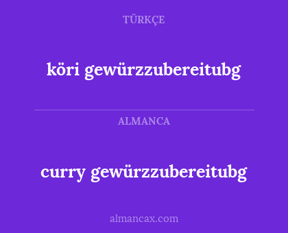 köri gewürzzubereitubg - curry gewürzzubereitubg
