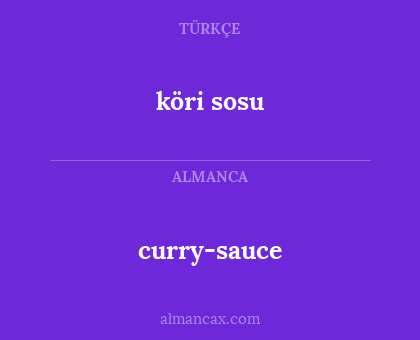 curry-sauce - köri sosu