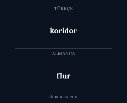 flur - koridor