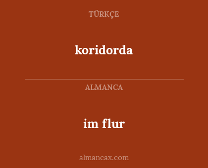 im flur - koridorda
