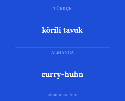 curry-huhn - körili tavuk