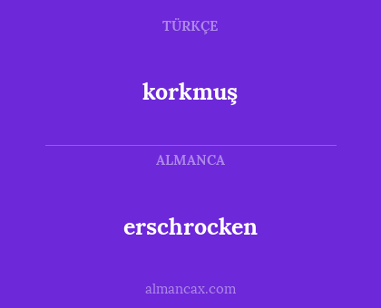 erschrocken - korkmuş