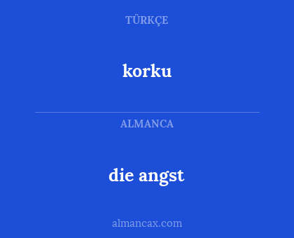 korku - die angst