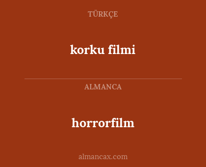 korku filmi - horrorfilm