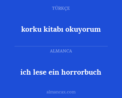 korku kitabı okuyorum - ich lese ein horrorbuch