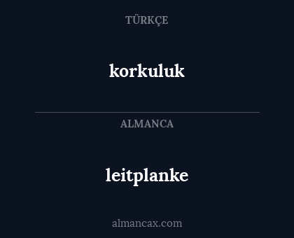 leitplanke - korkuluk