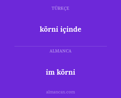 im körni - körni içinde