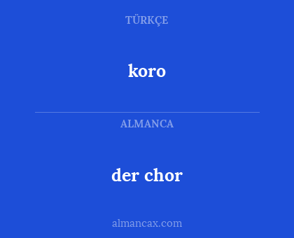 koro - der chor
