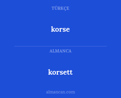 korse - korsett