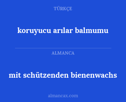 mit schützenden bienenwachs - koruyucu arılar balmumu