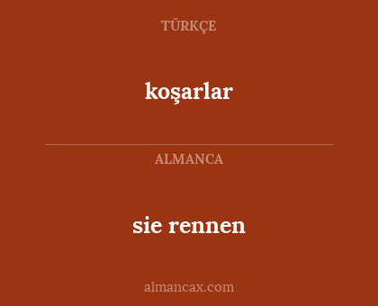 koşarlar - sie rennen