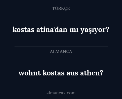 kostas atina'dan mı yaşıyor? - wohnt kostas aus athen?
