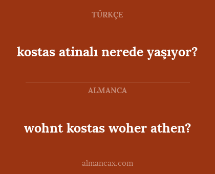 kostas atinalı nerede yaşıyor? - wohnt kostas woher athen?