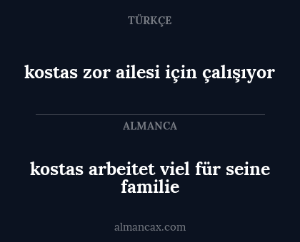 kostas arbeitet viel für seine familie - kostas zor ailesi için çalışıyor