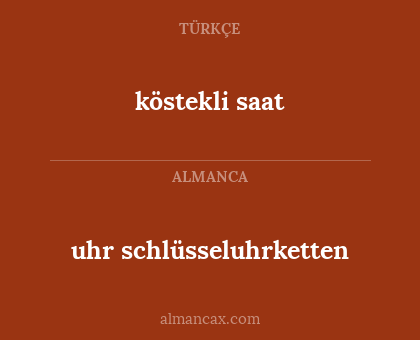 köstekli saat - uhr schlüsseluhrketten