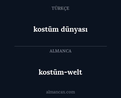 kostüm dünyası - kostüm-welt