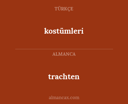 trachten - kostümleri