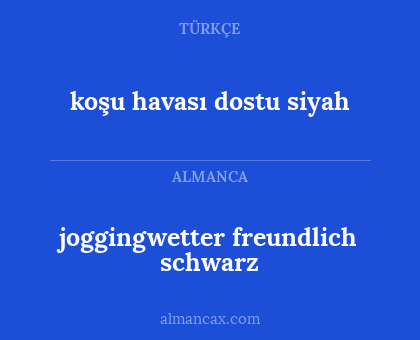 joggingwetter
freundlich
schwarz - koşu havası dostu siyah