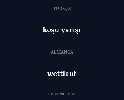 wettlauf - koşu yarışı