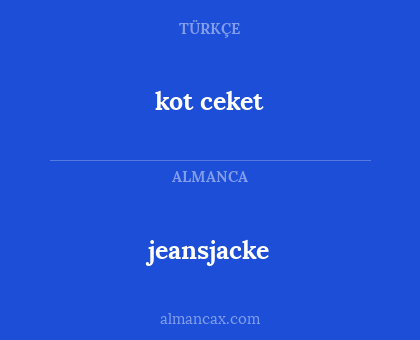 kot ceket - jeansjacke