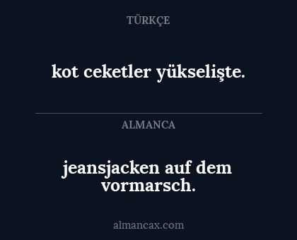 jeansjacken auf dem vormarsch. - kot ceketler yükselişte.