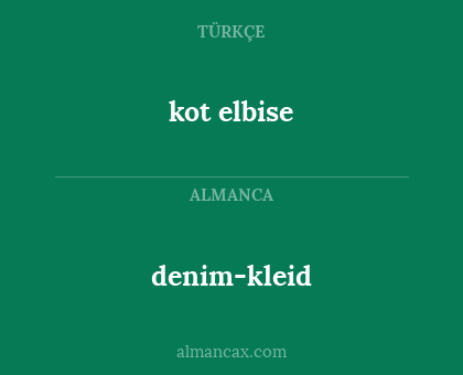 kot elbise - denim-kleid