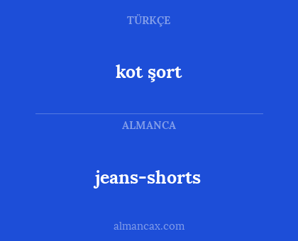 kot şort - jeans-shorts