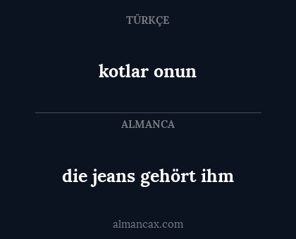 die jeans gehört ihm - kotlar onun