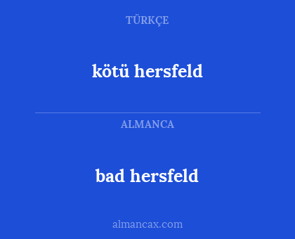 kötü hersfeld - bad hersfeld