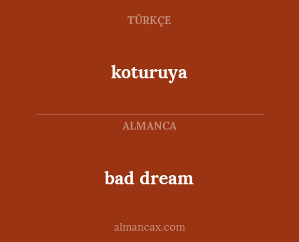 bad dream - koturuya