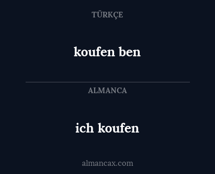 ich koufen - koufen ben