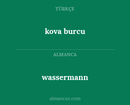 kova burcu - wassermann